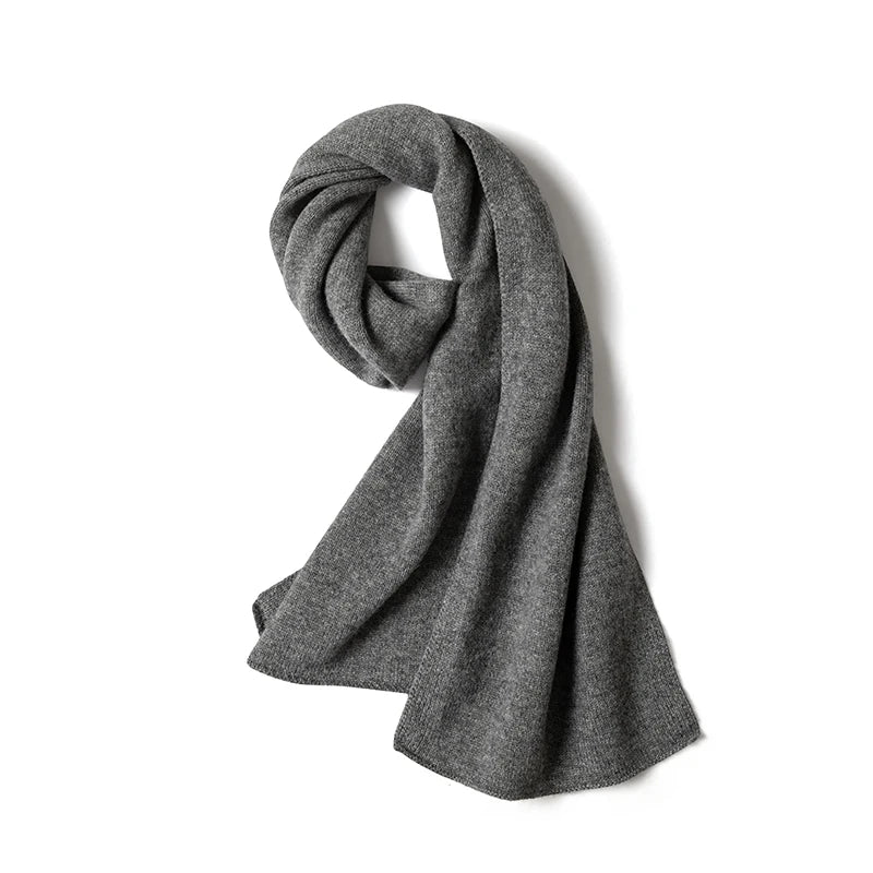 Écharpe femme 100 % pur cachemire australien, chaude, tricotée, polyvalente, couleur unie, douce, nouveauté automne-hiver