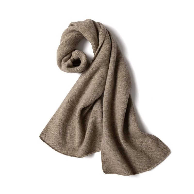 Écharpe femme 100 % pur cachemire australien, chaude, tricotée, polyvalente, couleur unie, douce, nouveauté automne-hiver