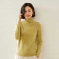Pull femme 100 % cachemire pur, col roulé, manches longues, chaud et doux, collection automne-hiver 2025. Hauts et vêtements pour femmes