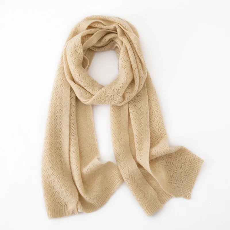 Écharpe longue en cachemire pur 100 % pour femme, chaude, douce et confortable, idéale pour l'hiver. Accessoire tendance et décontracté pour se couvrir le cou par temps froid