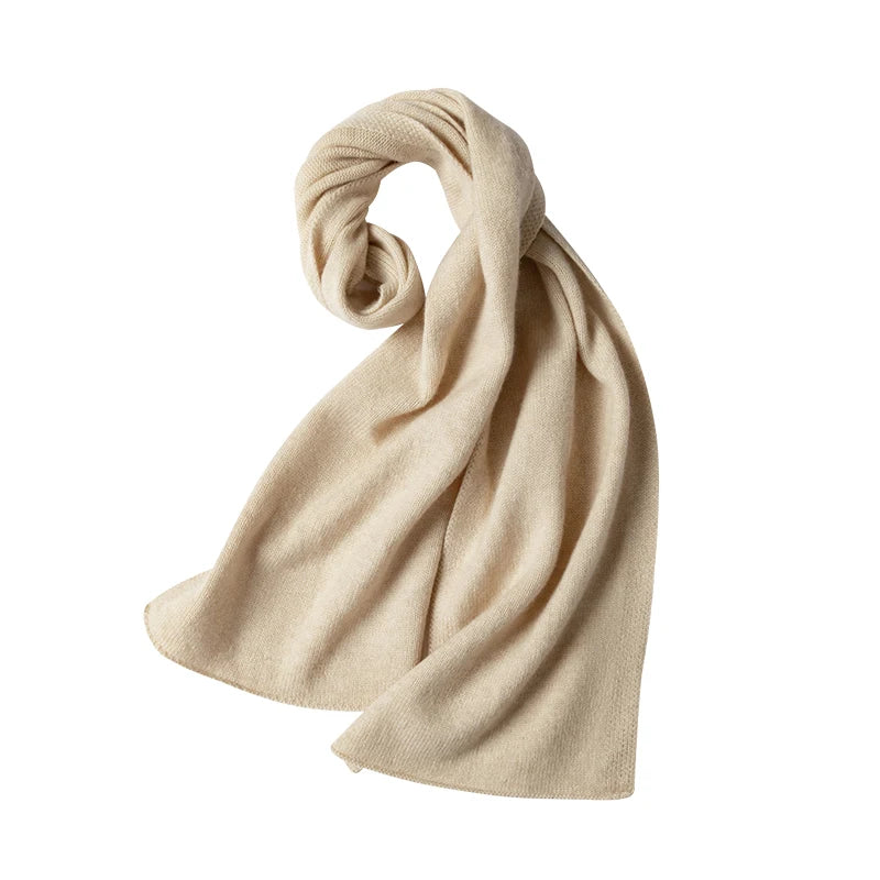 Écharpe femme 100 % pur cachemire australien, chaude, tricotée, polyvalente, couleur unie, douce, nouveauté automne-hiver