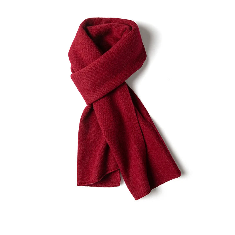 Écharpe femme 100 % pur cachemire australien, chaude, tricotée, polyvalente, couleur unie, douce, nouveauté automne-hiver