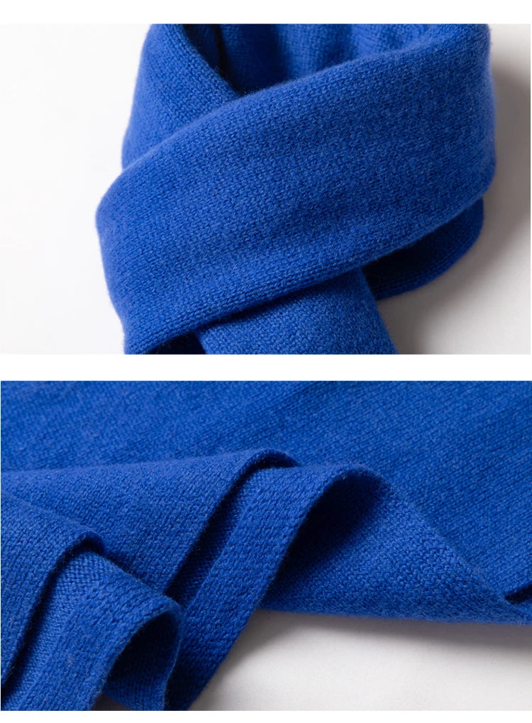 Écharpe femme 100 % pur cachemire australien, chaude, tricotée, polyvalente, couleur unie, douce, nouveauté automne-hiver