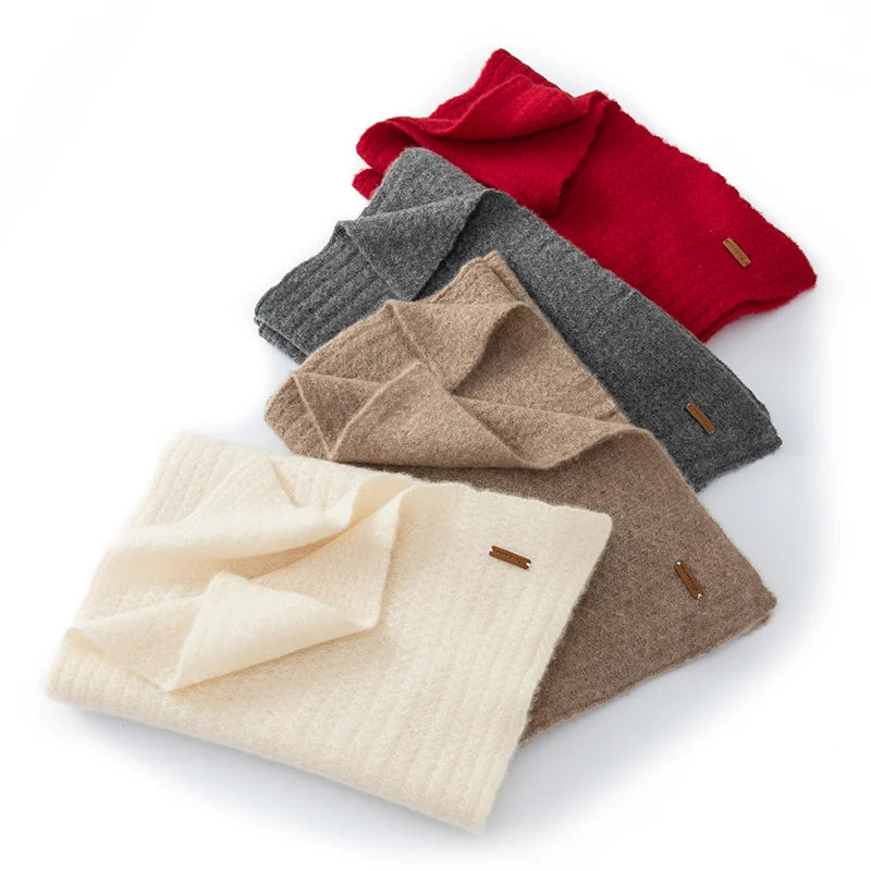 Écharpe en maille 100 % cachemire pur pour femme, motif texturé, chaude, douce et confortable, accessoire idéal pour l'hiver et les journées froides