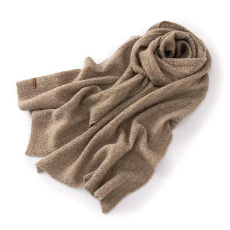 Écharpe en maille 100 % cachemire pur pour femme, motif texturé, chaude, douce et confortable, accessoire idéal pour l'hiver et les journées froides