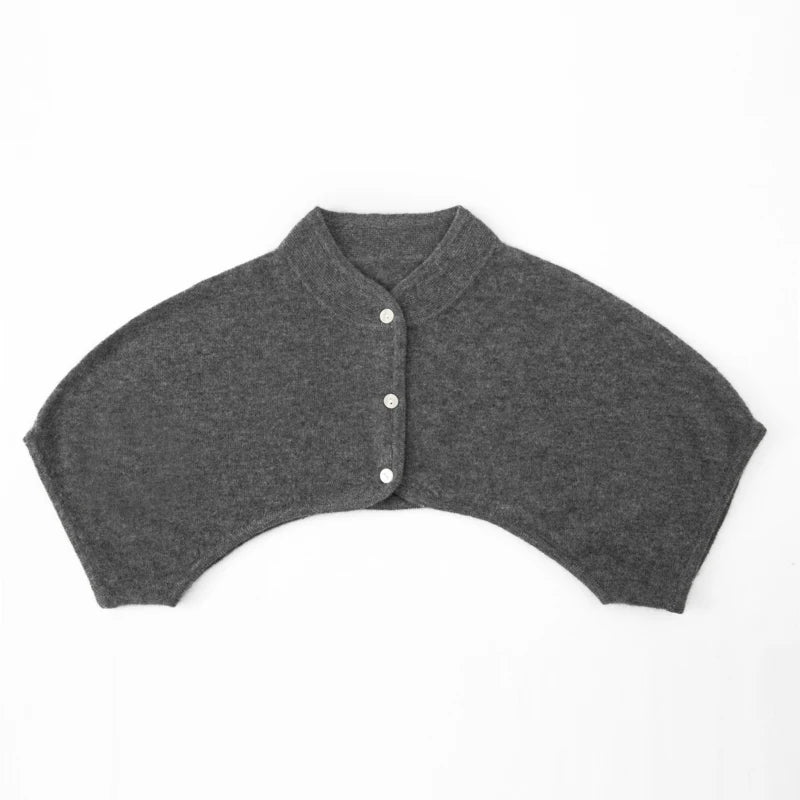 Châle automne-hiver 100 % cachemire pour femme, gilet chaud, écharpe pull ultra courte, cache-épaules en laine tricotée à col roulé mi-long